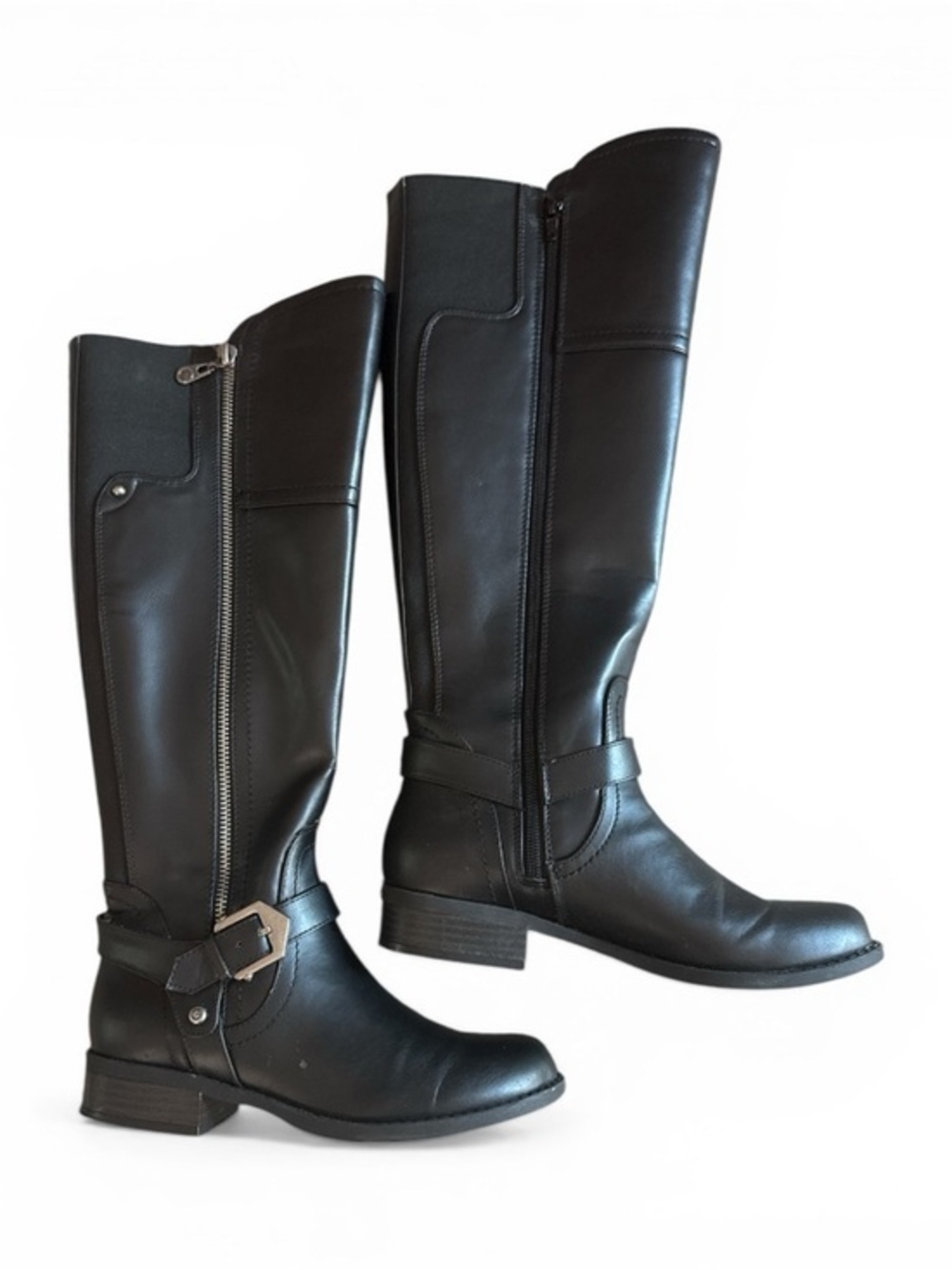 Guess Classic Black Knee-High Riding Style Chic Winter Boots - Women's 6.5 Used